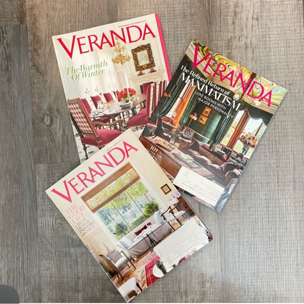 6 - SIX - Veranda Magazine Issues 2013- 2019 SEE PICS Inside